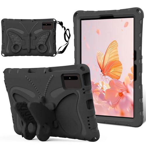 Tablet PC Hüllen Abdeckung Hülle kompatibel mit Lenovo Tab M11 TB-330FU/ iaoxin Pad 2024 11 Zoll TB-331FC, leichte, robuste, stoßfeste EVA-Schutzhülle mit Schultergurt for Kinderhülle mit Ständer(Blac von YIPCFXDJ