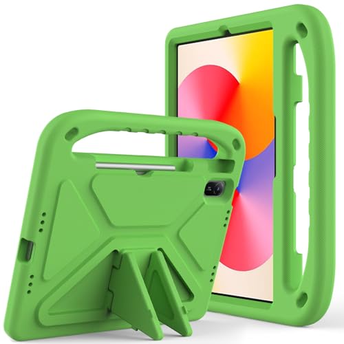 Tablet PC Hüllen Abdeckung Kinderhülle kompatibel mit Huawei MatePad SE 11 (2024), leichte, stoßfeste Griff-Ständer, kinderfreundliche Schutzhülle Compatible with Huawei MatePad SE 11 2024(Green) von YIPCFXDJ