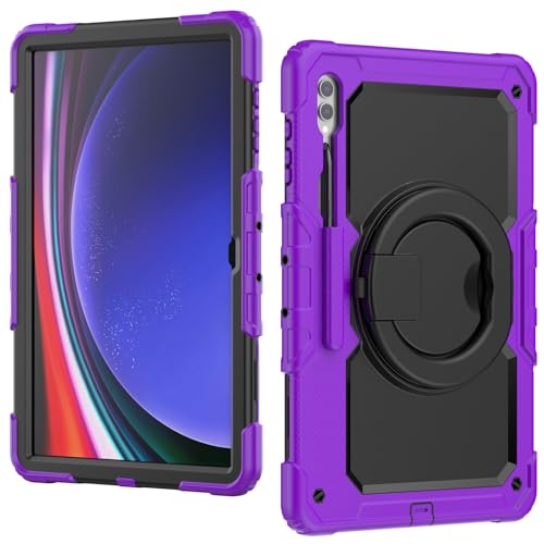 Tablet PC Hüllen Abdeckung Robuste, stoßfeste TPU-Hülle Compatible with Samsung Galaxy Tab S10 Ultra 14,6 Zoll (2024), Kinderhülle, um 360 Grad drehbarer Griff, Ständerhalterung, Displayschutzfolie un von YIPCFXDJ