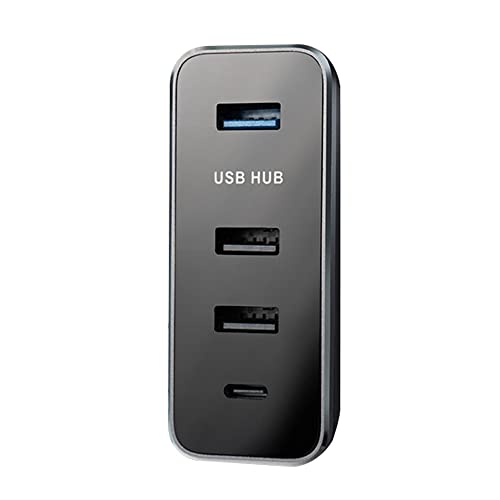 YIWENG Auto-Hub USB-Dockingstation Auto-Handschuhbox USB-Splitter 4-in-1-USB-Adapter Automatisches Aufladen Zubehör für Modell 3/Y von YIWENG