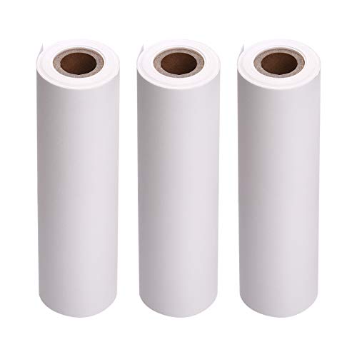 YIWEOG 3 Rollen 111x30mm selbstklebende Thermopapierrolle Weißes klebriges Papier BPA-frei Langlebig 5 Jahre für C1 Thermodrucker von YIWEOG