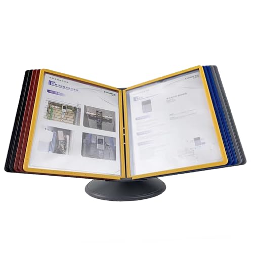 Wandmontierter Katalog-Präsentationsständer mit 20 doppelseitigen farbigen Taschen, 40 Blatt Kapazität, Letter-Format, zur Aufbewahrung von A4-Dokumenten im Büro/Restaurant Wandmontierter Katalog-Präsentationsständer mit 20 doppelseitigen farbigen Taschen, 40 Blatt Kapazität, Letter-Format, zur Aufbewahrung von A4-Dokumenten im Büro/Restaurant von YKMYXZ