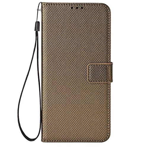 YKNIUFLY Hülle Kompatibel mit Honor X7c, Mit Standfunktion und Kartenfächer, Premium Leder Cover Wallet Schutzhülle Kompatibel mit Honor X7c.(Gold) von YKNIUFLY