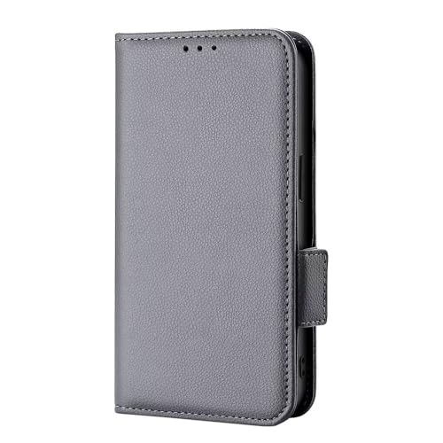 YKNIUFLY Hülle Kompatibel mit OnePlus Ace 5, PU-Leder Flip Folio Case mit Ständer, Kartensteckplatz, Schutzhülle Kompatibel mit OnePlus Ace 5.(Grau) von YKNIUFLY