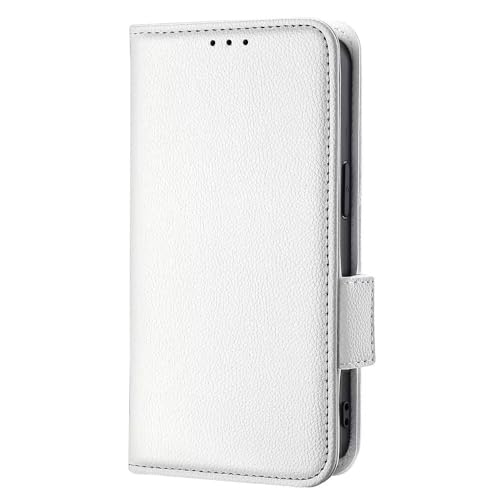 YKNIUFLY Hülle Kompatibel mit Oukitel C58 Pro, PU-Leder Flip Folio Case mit Ständer, Kartensteckplatz, Schutzhülle Kompatibel mit Oukitel C58 Pro.(Weiß) von YKNIUFLY