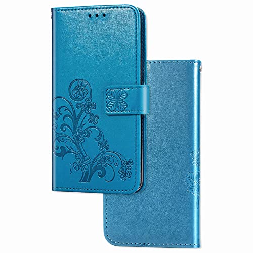 YKNIUFLY Hülle Kompatibel mit Realme P2 Pro, Mit Standfunktion und Kartenfächer, Premium Leder Cover Wallet Schutzhülle TKompatibel mit Realme P2 Pro.(Blau) von YKNIUFLY