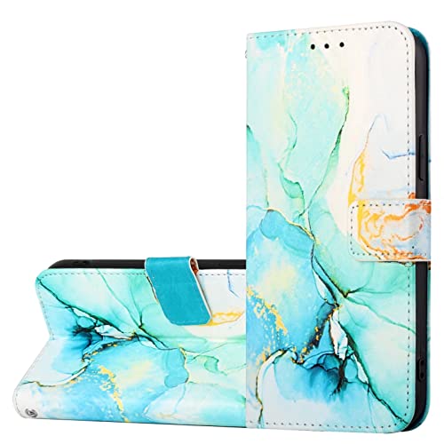 YKNIUFLY Hülle Kompatibel mit TCL 50 Pro NxtPaper, Standfunktion und Kartenfächer, PU Leder Cover Wallet Schutzhülle Kompatibel mit TCL 50 Pro NxtPaper.(Grün) von YKNIUFLY