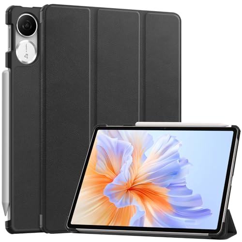 YKNIUFLY Hülle für Honor Pad V9, PU Slim Cover, mit Auto Sleep/Wake up Hard Trifold Stand Cover, Hülle für Honor Pad V9.(Schwarz) von YKNIUFLY