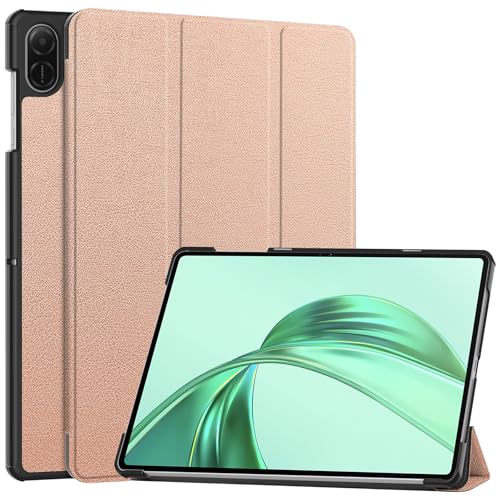 YKNIUFLY Hülle für Honor Pad X8a, PU Slim Cover, mit Auto Sleep/Wake up Hard Trifold Stand Cover, Hülle für Honor Pad X8a.(Roségold) von YKNIUFLY