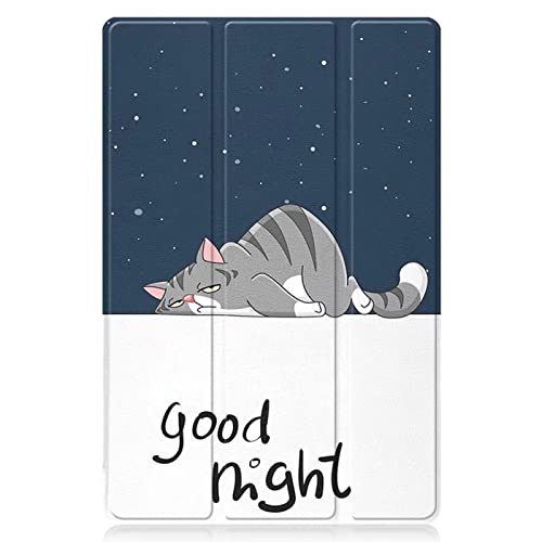 YKNIUFLY Hülle für Huawei MatePad Pro 13.2 2024, PU Slim Cover, mit Auto Sleep/Wake up Hard Trifold Stand Cover, Hülle für Huawei MatePad Pro 13.2 2024.(Faule Katze) von YKNIUFLY