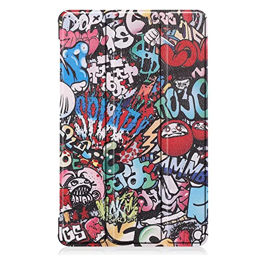 YKNIUFLY Hülle für Oppo Pad 3, PU Slim Cover, mit Auto Sleep/Wake up Hard Trifold Stand Cover, Hülle für Oppo Pad 3.(Graffiti) von YKNIUFLY