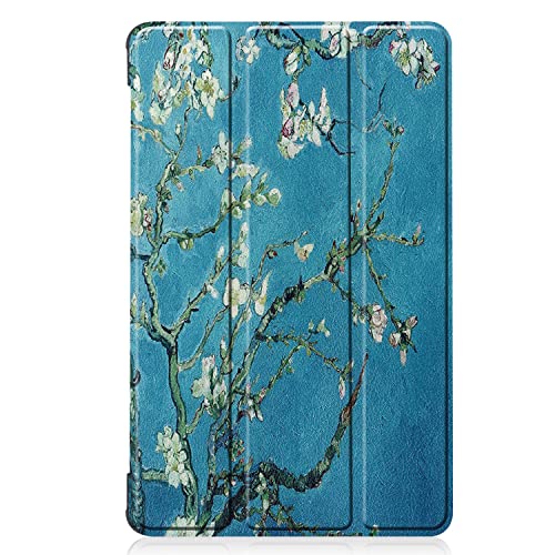 YKNIUFLY Hülle für Samsung Galaxy Tab 10 Plus, PU Slim Cover, mit Auto Sleep/Wake up Hard Trifold Stand Cover, Hülle für Samsung Galaxy Tab 10 Plus.(Aprikosenblüte) von YKNIUFLY