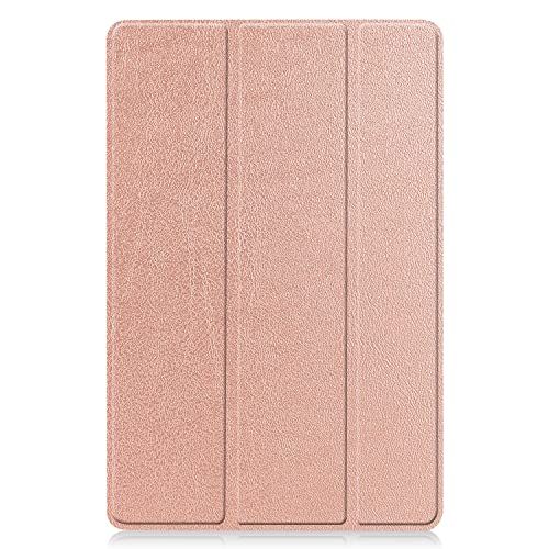 YKNIUFLY Hülle für Samsung Galaxy Tab 10 Ultra, PU Slim Cover, mit Auto Sleep/Wake up Hard Trifold Stand Cover, Hülle für Samsung Galaxy Tab 10 Ultra.(Roségold) von YKNIUFLY