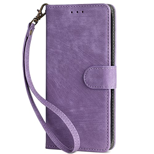 YKTO Hülle für Redmi Note 13 5G Handyhülle mit Kartenfächern Brieftasche Schutzhülle [RFID Schutz] PU Leder Hülle Stoßfest Magnet Handytasche Cover für Redmi Note 13 5G,Violett von YKTO