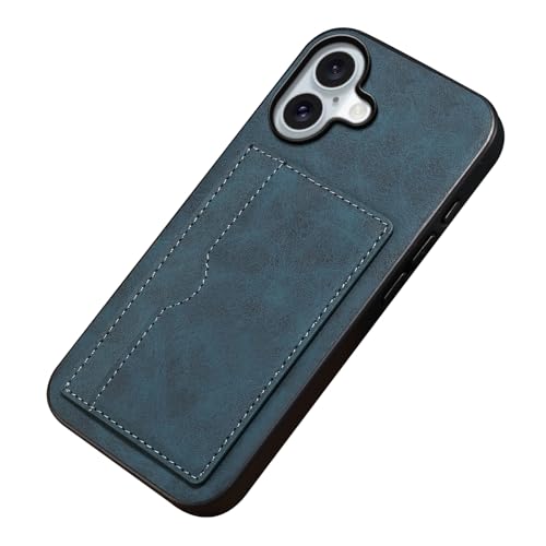 YLFFFZXK Lederhülle für iPhone 16/16 plus/16 pro/16 pro max, mit Steckplatz, Kartenhalter, Standfunktion, schlanke Fallschutzhülle, Brieftaschen-Telefonhülle von YLFFFZXK