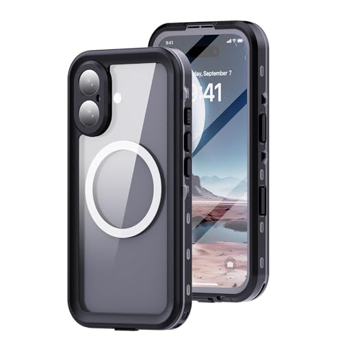 YLFFFZXK Magnetische Hülle für iPhone 16ProMax/16Plus/16Pro/16, wasserdichte IP68-Versiegelungsabdeckung, Militärschutz, staubdichtes, Robustes Hochleistungsgehäuse von YLFFFZXK