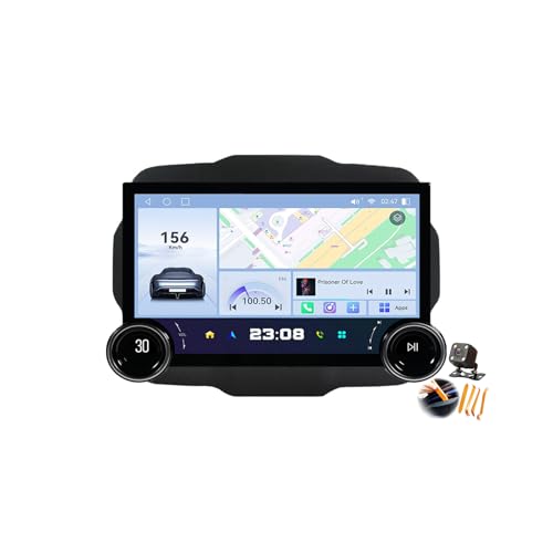 8core 8+256gb,YLOXFW Autoradio Stereo Android 14.0 Navi für J-eep Renegade 2014-2023 Sat GPS Navigation 11,8 Zoll 2K Cartablet DVD Multimedia Player FM BT Receiver mit Carplay 4G 5G WiFi DSP SWC von YLOXFW