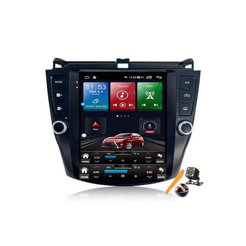 YLOXFW Ts2, Autoradio Stereo Android 14.0 Navi für H-onda Accord 7 2003-2008 Sat GPS Navigation 9.7 Zoll Cartablet DVD Multimedia Player FM BT Receiver mit Carplay 4G 5G WiFi DSP SWC von YLOXFW