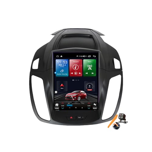 Ts6,YLOXFW Autoradio Stereo Android 14.0 Navi für Kuga Escape 2013-2019 Sat GPS Navigation 9.7 Zoll Cartablet DVD Multimedia Player FM BT Receiver mit Carplay 4G 5G WiFi DSP SWC von YLOXFW