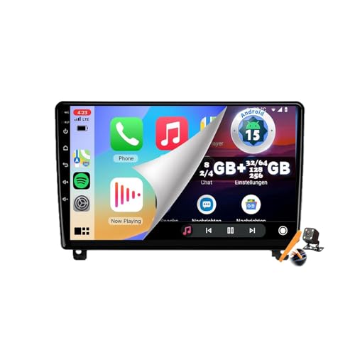 Y200s,Autoradio Android 15.0 Navi 2 DIN Stereo für 407 2004-2011 Sat GPS Navigation 9 Zoll Cartablet DVD Multimedia Player FM BT Receiver mit Carplay 4G 5G WiFi DSP SWC von YLOXFW