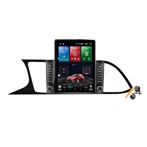 YLOXFW Autoradio Android 14.0 Navi 2 Din Stereo für Seat Leon 3 2012-2020 Sat GPS Navigation 9.7 Zoll Cartablet DVD Multimedia Player FM BT Receiver mit Carplay 4G 5G WiFi DSP SWC,Ts300 von YLOXFW