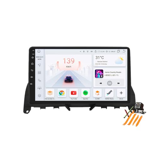 YLOXFW Autoradio Stereo Android 13.0 Navi für Benz C-Class W204 S204 2006-2012 Sat GPS Navigation 9 Zoll Cartablet DVD Multimedia Player FM BT Receiver mit Carplay 4G 5G WiFi DSP SWC,Y400s von YLOXFW