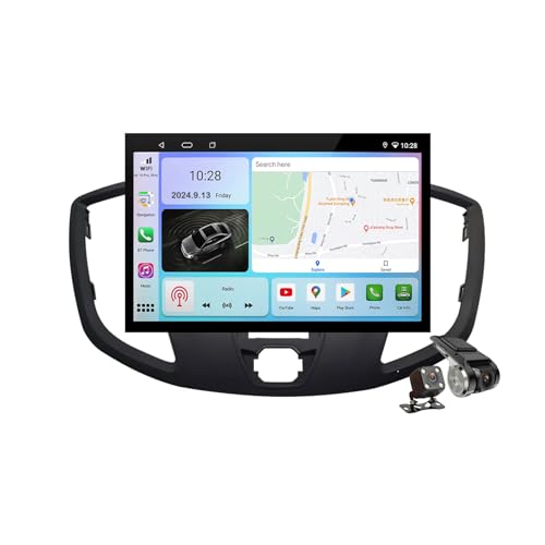 YLOXFW B,M500S, Autoradio Android 14.0 Navi 2 Din Stereo für Transit/Tourneo/Custom 2013-2021 Sat GPS Navigation 13.1 Zoll Cartablet DVD Multimedia Player FM BT mit Carplay 4G 5G WiFi DSP SWC von YLOXFW