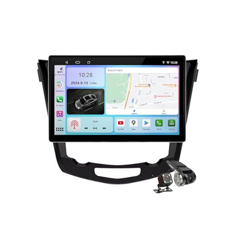 YLOXFW B,N150S, Autoradio Android 14.0 Navi 2 Din Stereo für X-Trail 2013-2023 Sat GPS Navigation 13.1 Zoll Cartablet DVD Multimedia Player FM BT Receiver mit Carplay 4G 5G WiFi DSP SWC von YLOXFW