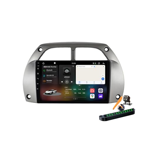 YLOXFW M6 pro Plus 2, Autoradio Android 14.0 Navi 2 DIN Stereo für RAV4 2001-2006 Sat GPS Navigation 9 Zoll Cartablet DVD Multimedia Player FM BT Receiver mit Carplay 4G 5G WiFi DSP SWC von YLOXFW