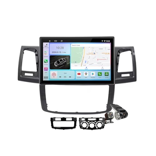 YLOXFW M600s, Autoradio Android 14.0 Navi 2 Din Stereo für Fortuner 2004-2015 Sat GPS Navigation 13.1 Zoll Cartablet DVD Multimedia Player FM BT Receiver mit Carplay 4G 5G WiFi DSP SWC von YLOXFW