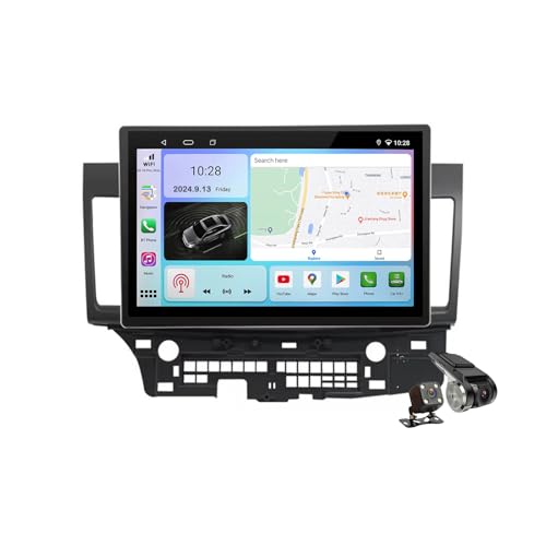 YLOXFW N150s, Autoradio Android 14.0 Navi 2 Din Stereo für Lancer 2007-2014 Sat GPS Navigation 13.1 Zoll Cartablet DVD Multimedia Player FM BT Receiver mit Carplay 4G 5G WiFi DSP SWC von YLOXFW