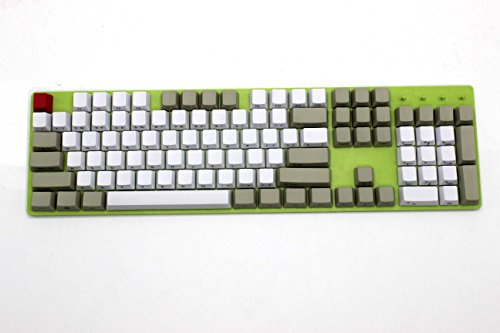 Seite Print weiß grau mixed Dick PBT 104 Tastenkappen OEM Profil Schlüssel Kappen für MX Mechanische Tastatur von YMDK