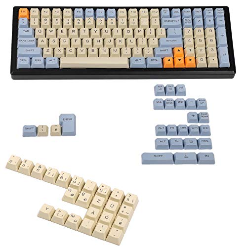 YMDK Lasergravur UK Italienisch Spanien Deutsch ISO OEM Profil Dicke PBT Tastenkappe für MX mechanische Tastatur YMD96 KBD75 104 87 61 (Godspeed Deutsch ISO) von YMDK