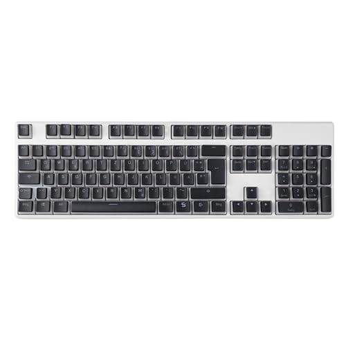 YMDK Pudding Deutsch ISO QWERTZ Double Shot PBT Shine Through OEM Profil Tastenkappen Set Geeignet für MX Switches 108 87 61 Mechanische Tastatur von YMDK