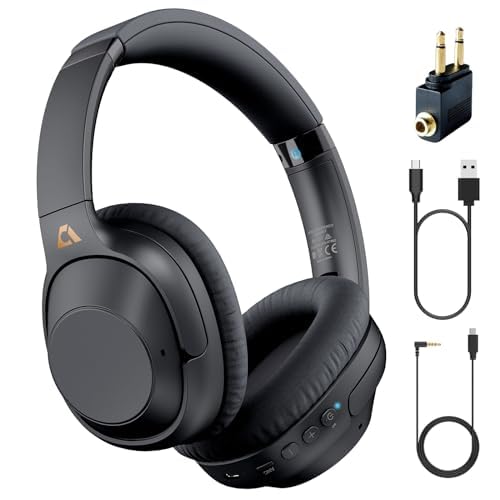 YMOO Bluetooth 5.2 Over-Ear Noise Cancelling Kopfhörer, 75 Std. Akkulaufzeit, HiFi Stereo, Kabellos mit Mikrofon von YMOO