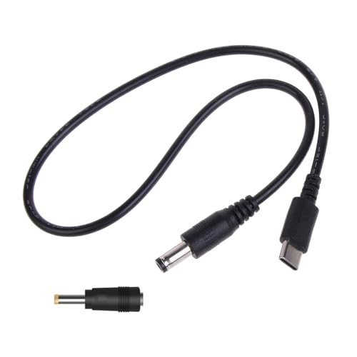 YMXQUP Schnellladekabel USB C auf DC5521 mit DC4017 Adapter-Konverterkopf für Tablets, Handys, Kameras, Lüfter von YMXQUP