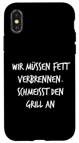 Fett verbrennen Schmeisst Grill an Geschenk Spruch Lustig Hülle für iPhone X/XS Fett verbrennen Schmeisst Grill an Geschenk Spruch Lustig Hülle für iPhone X/XS von YO! Diese Klamotten