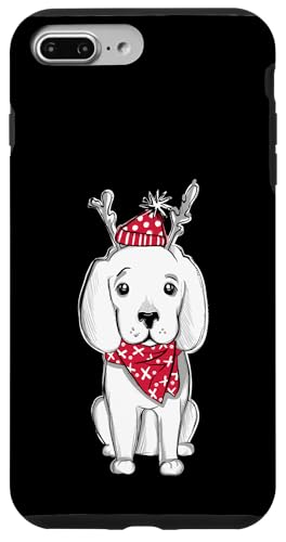 Hülle für iPhone 7 Plus/8 Plus Welpe Weihnachtsmann-Mütze Rentier Hund Weihnachten Outfit von YO! Diese Klamotten