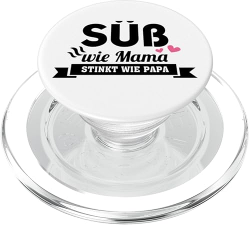 Süß wie Mama Stinkt wie Papa Lustig Tochter Sohn PopSockets PopGrip für MagSafe von YO! Diese Klamotten