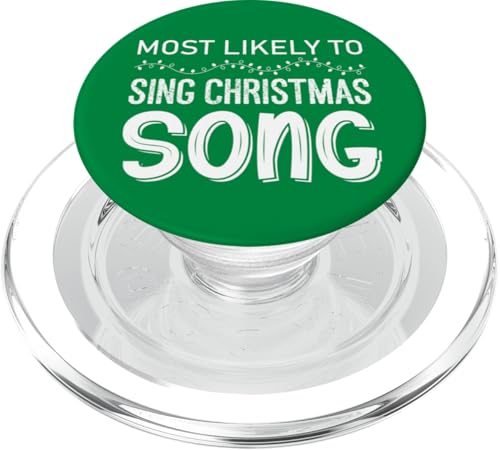 Singt am ehesten ein Weihnachtslied Funny Christmas PopSockets PopGrip für MagSafe von YO!