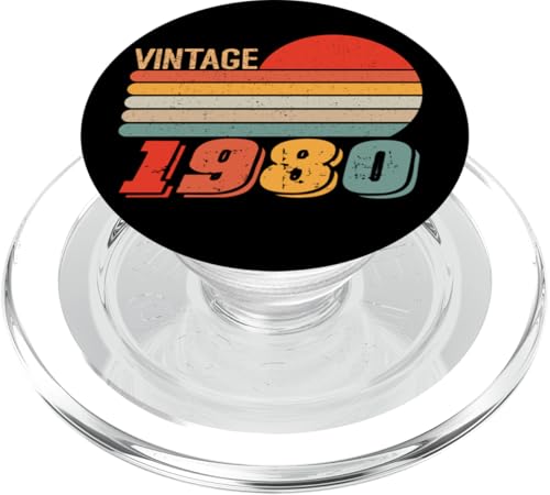 Vintage 1980 Retro Sonnenuntergang Stil Grafik PopSockets PopGrip für MagSafe von YO!