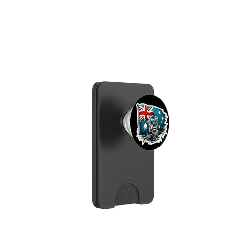 Vintage Banner Fan Australien Flagge Retro PopSockets PopWallet für MagSafe von YO!