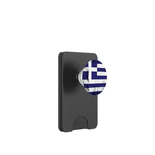 Vintage Griechisches Banner Fan Griechenland Flagge Retro PopSockets PopWallet für MagSafe von YO!