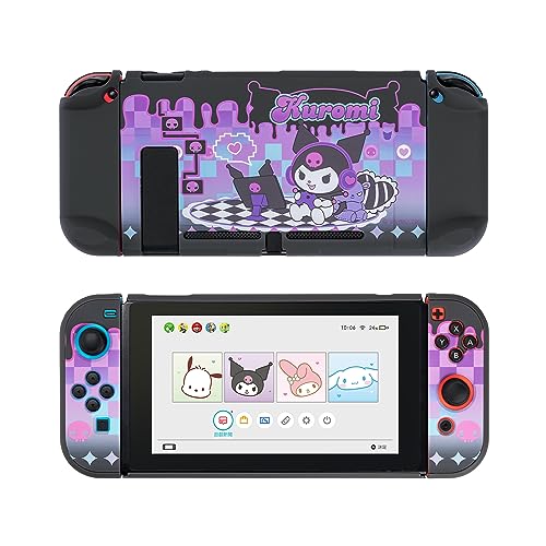 YOCORE Ultradünne Dockable Schutzhülle Kompatibel mit Switch, Niedliche Exquisite Switch Schutzhülle, Kratzfestes und Stoßdämpfendes Design Cover Skin - KLM Play Time von YOCORE