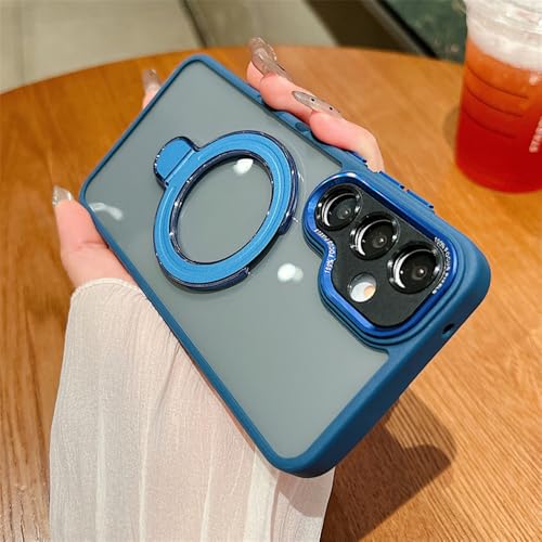 YOGISU Handyhülle mit magnetischem Metallständer für Samsung S24 Ultra S23 Plus A55 A54 A35 A34 A25 A15 A14 A13 A12 Cover, Marineblau, für Galaxy A05S von YOGISU