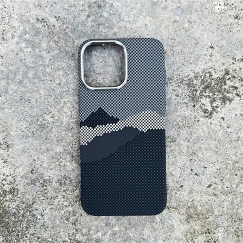 YOGISU Magnetische Handyhülle mit Buntem Muster für iPhone 15 11 12 13 14 Pro Max Wireless Charge Matte Cover, A11, für iPhone 14 Pro von YOGISU