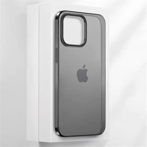 YOGISU Transparente, Matte Hülle für iPhone 15 14 13 Pro Max Plus, ultradünne, harte Rückseite, Telefonzubehör, grau, für iPhone 14 von YOGISU