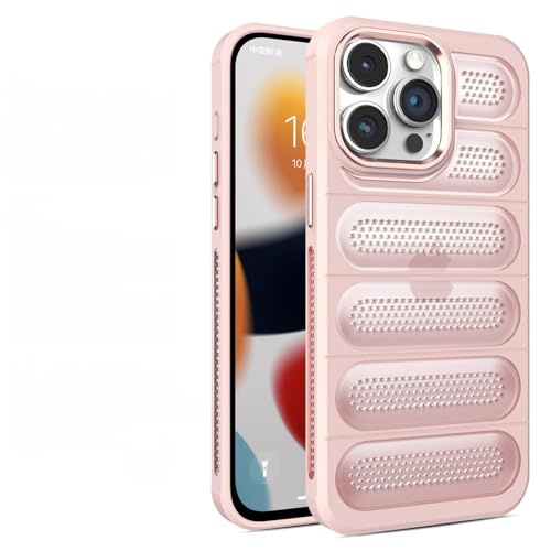 YOGISU Wärmeableitungsmatte, mattierte, kühlende Telefonhülle für iPhone 15 Pro Max 14 13 12 11, durchscheinende, atmungsaktive Rückseite, Pink, für iPhone 14 Plus von YOGISU