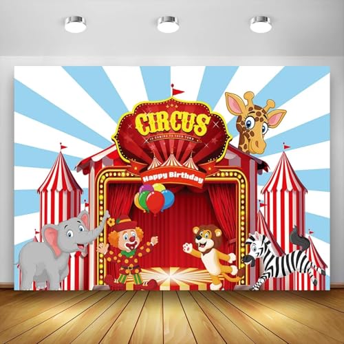 Baby Junge Zirkus Party Hintergrund Karneval Geburtstagsfeier Wanddekoration Fotoanruf Foto Hintergrund Vinyl Cust Name Produkt 350x230cm von YOOOOOOOY