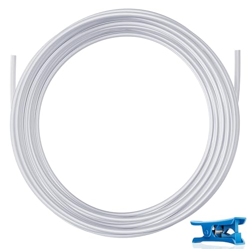 YOOPAI PTFE Schlauch 5m mit Cutter, 2.5mm ID × 4mm OD PTFE Tube Teflonschlauch für Direktantrieb Extruder 3D Drucker, für Bambu Lab A1/A1 mini/P1P/P1S/X1C, für Creality K1/K1 Max/Ender 3 V3 (Weiß) von YOOPAI